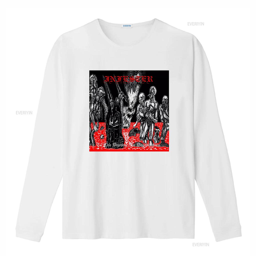 Infester T Shirt Death Metal Inspired Design with Depths Degradation Theme Perfect for Metalheads vintage Washed Comfortable
