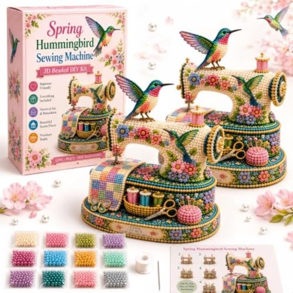 3D Beaded Beaded DIY Kit Spring Hummingbird Design Collector Edition Keepsake for Adults