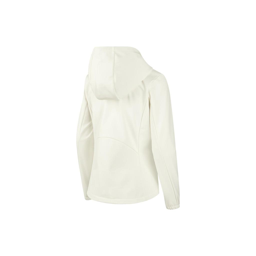 Skechers Letter Zipper Hooded Jacket Women jackets Tofu-White P423W152-0211