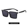 High-End Retro Square Sunglasses with UV Protection & Wood Grain Legs for Men & Women