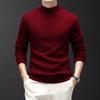 Men's Warm Velvet-Lined Fleece Knit Sweater - Winter Casual Solid Color