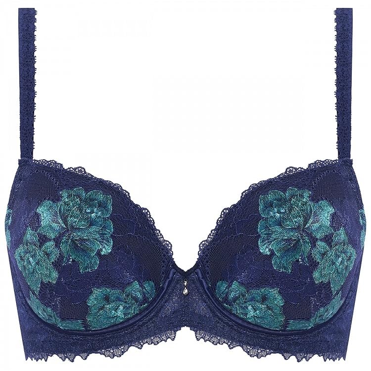 Red Label by 0100 Full Cup Bra 10215391 With wires Bra without pads No pad pockets Prevents bust from spreading out D80 M008 [Triumph] (dark blue)