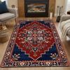 Persian-Inspired Geometric Rug Design Patterned carpet, non slip mat suitable for living room and bedroom sofas