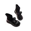 Girls Boots 2025 Autumn and Winter New Small Fragrant Style Leather Boots Bow Children's Short Boots Foreign Style Student Socks Boots