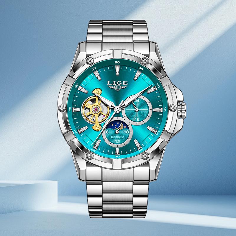 Men s High-End Multi-Functional Mechanical Fashion Watch – Stylish Business Wristwatch