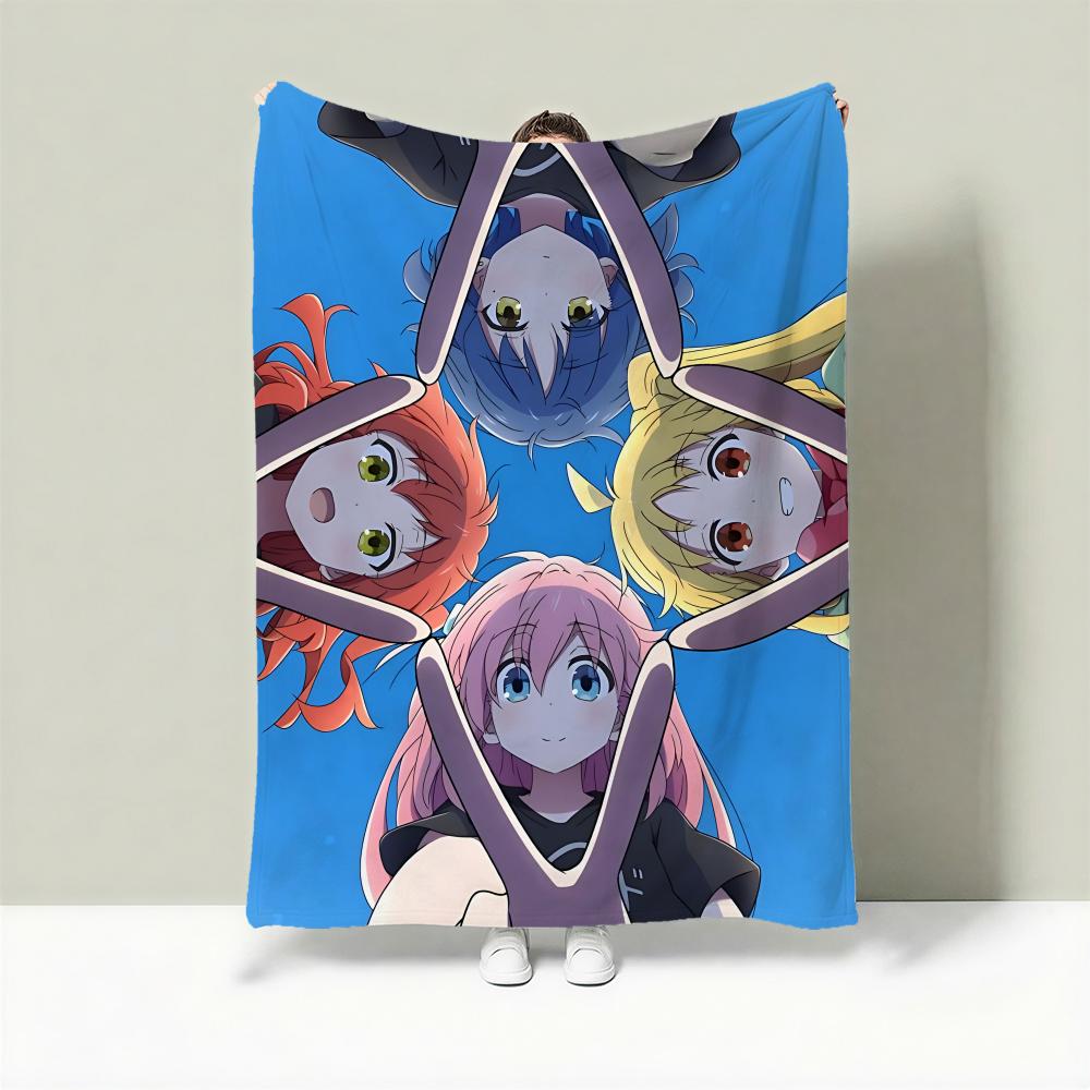 

Anime B-Bocchi the Rock! Throw Lightweight 240g Flannel Blanket Soft Skin-friendly for Summer Cooling 75cmx90cm