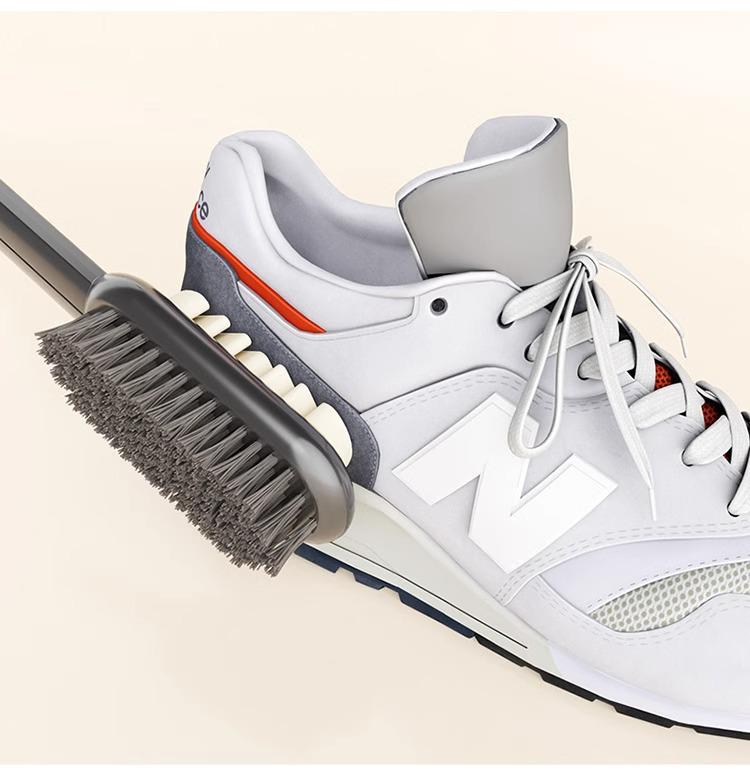 Double-Sided Suede Shoe Brush & Rubber Eraser - Quickly Removes Stains, Soft Bristles Protect Shoes.