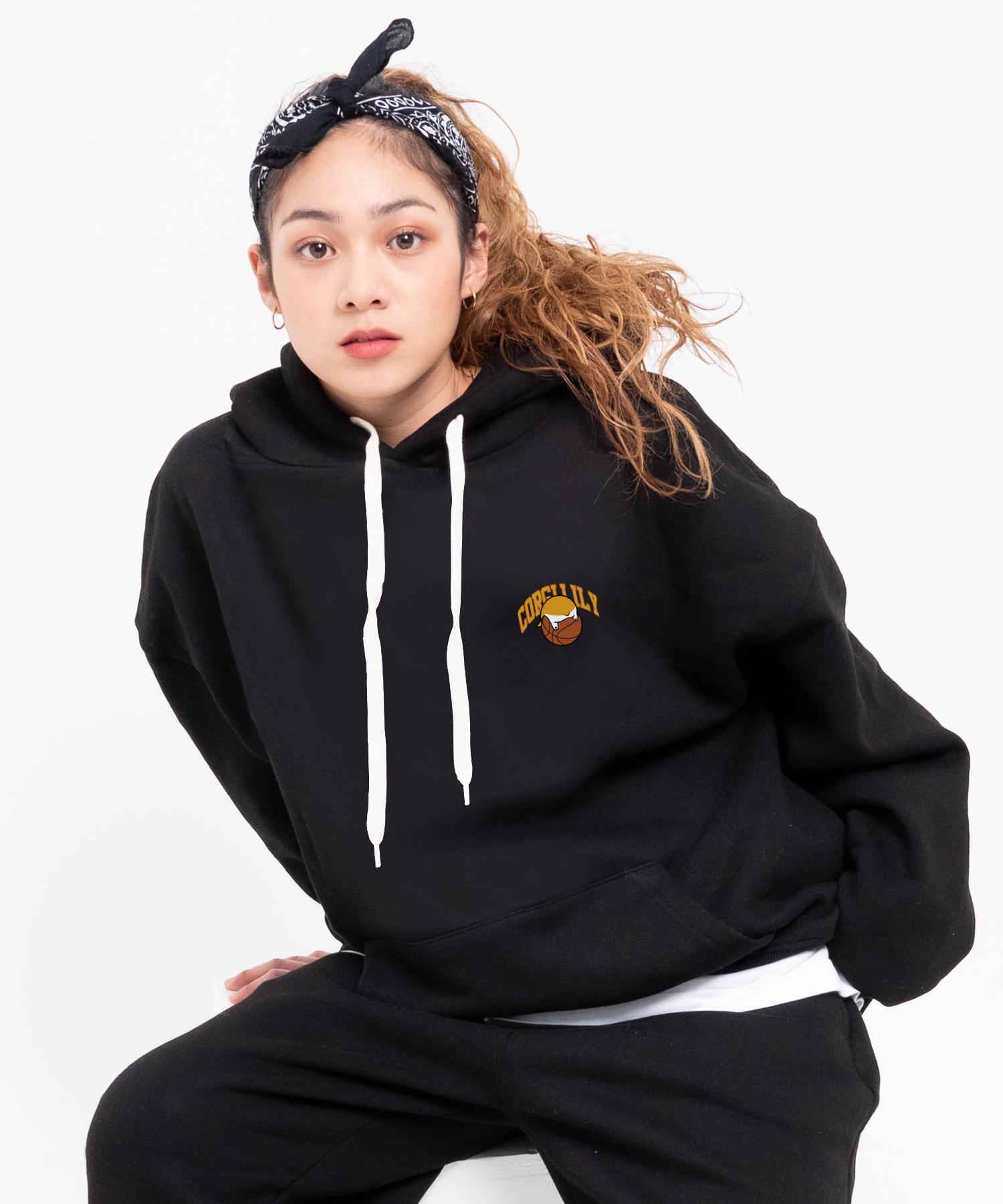 Sturf Corgi Lily Sl Hoodie Black/Fleece-Lined L
