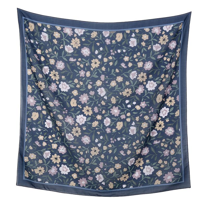 Autumn and winter hot-selling new floral printing large-size square scarf women's popular Malay women's headscarf