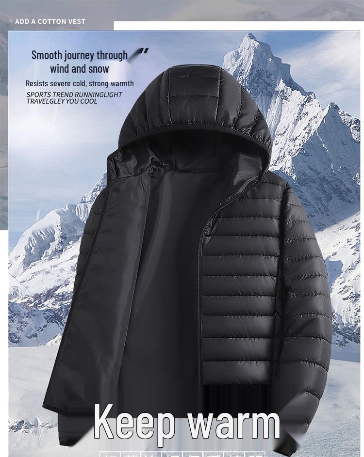 2025 Men's Warm Hooded Windproof Cotton Jacket - Autumn/Winter Casual Loose Fit