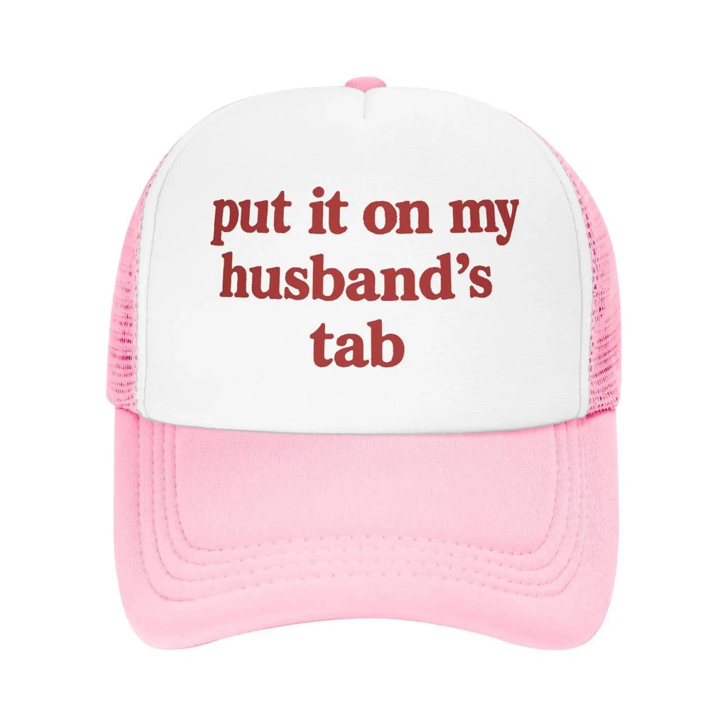 My Husband Letter Red Casual Sun Hats For Unisex Men Summer  Kpop Rock Baseball Cap Street Style High Quality Trucker Hat