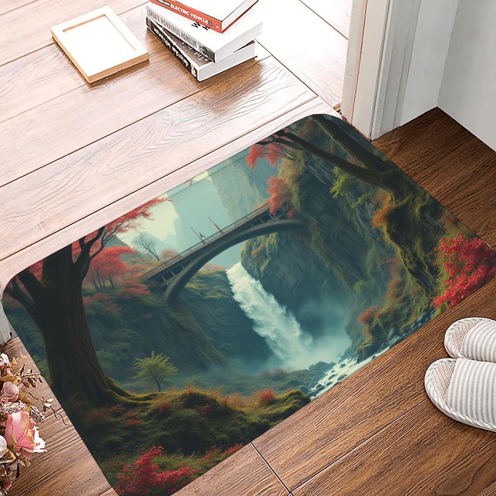 1PC Colorful Pebbles Pattern Kitchen Rug Non-Slip Door Mats Pop Design Bathroom Rug Bath Mat Carpet for Home Sink Laundry Decor