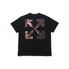 Off-White Sprayed Caravaggio Short-Sleeve Over Tee Black Men Tops OMAA038S21JER0051001