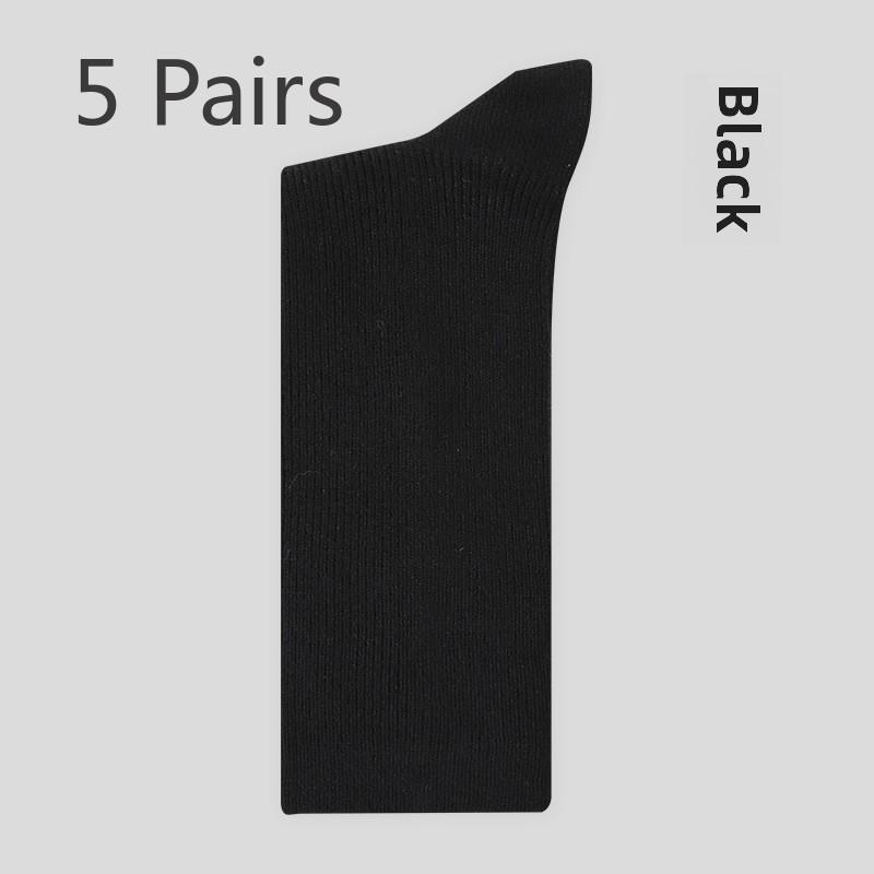 5 Pairs of Wool Socks Women's Winter Mid-tube Socks Double Needle Pile Socks Boneless Women's Winter Warm Stockings
