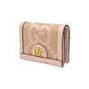 Gucci Ophidia Guldtone Tilbehør Klassisk GG Mønster Print Lærred og Læder Pung Dame Beige/Pink
