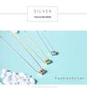 Su Chuang S925 Sterling Silver Clavicle Necklace with Laser-Carved Mirror Surface