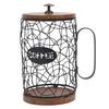Coffee Pods Holder Organizer Large Capacity Coffee Capsule Basket with Lid for Counter Table Bar Home Cafe Hotel