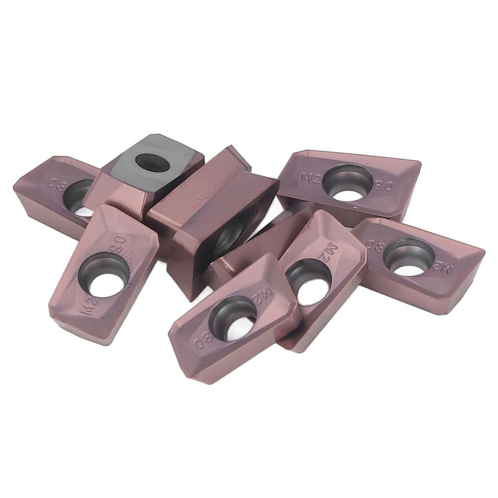 10 Pcs Lathe Turning Inserts Carbide Fast Cutting Speed CNC Milling Inserts with Multi Layer Coating(APMT1604PDERM2 )