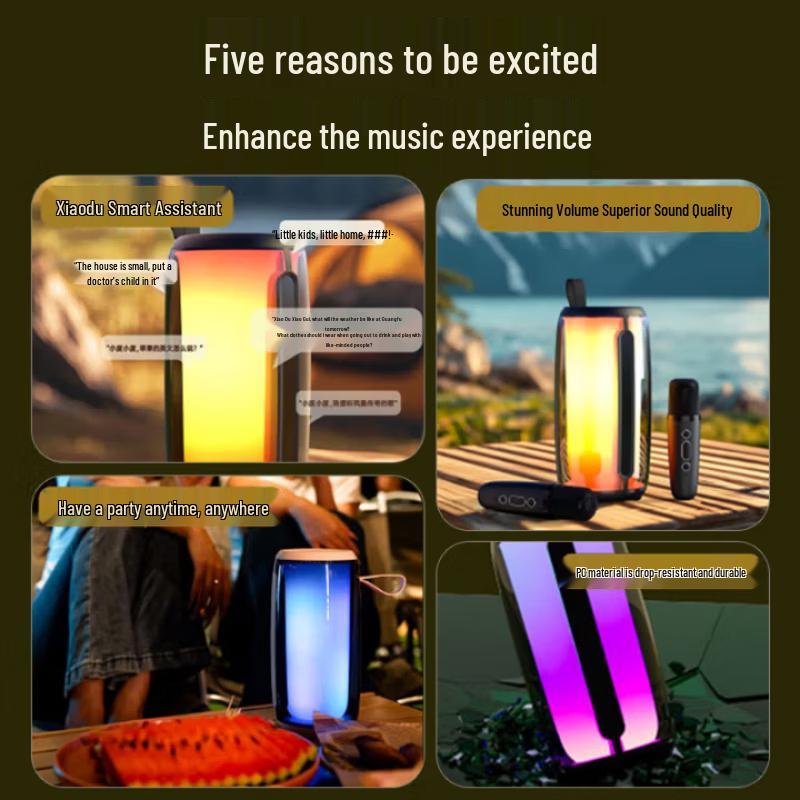 Newmine M18 Wireless Bluetooth Karaoke Speaker System with Dual Microphones CN plug (adapter included)