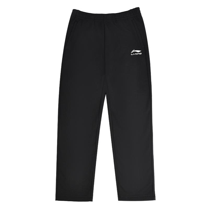 Li-Ning Флисовая подкладка Теплые Простые Модные Универсальные Удобные Повседневные Прямые Штанины Уличные Вязаные Спортивные Штаны Мужские Брюки Черные YKLV467-1 M