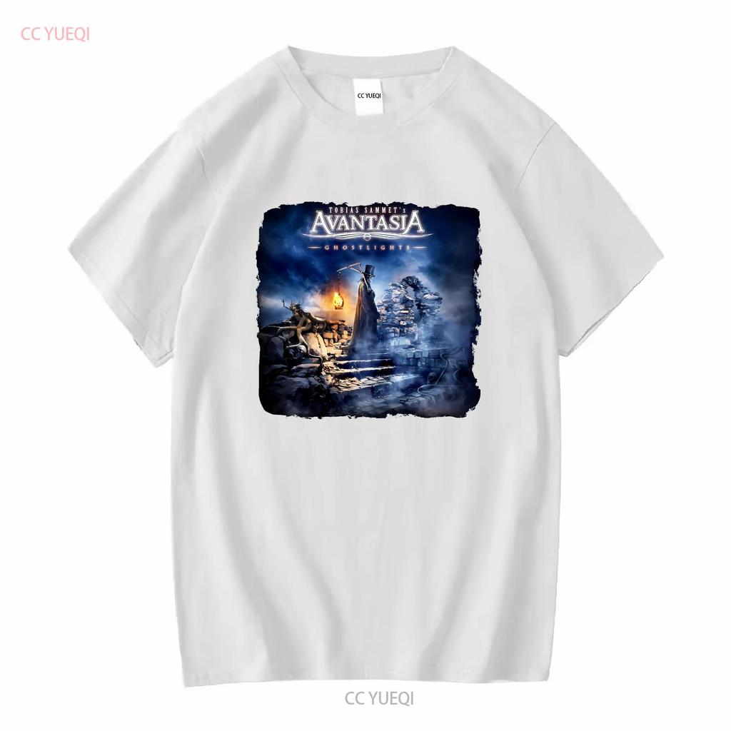 New Rare Avantasia Band Ghostlights Cotton Black All Size T Shirt S 5XL HP6 long or short sleeves vintage Washed Comfortable