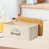 Bread Box Kitchenware Bin with Bamboo Lid for Pantry Farmhouse Bakery Cookies
