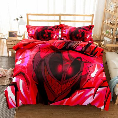 Rojo Alastor Niños tv Juego de Funda Nórdica King Queen Doble Completo Twin Individual Tamaño Juego de Ropa de Cama
