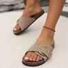 2024 Dam Europeisk & Amerikansk Stil Öppen Tå Strand Flip-Flops - Plusstorlek Tillgänglig