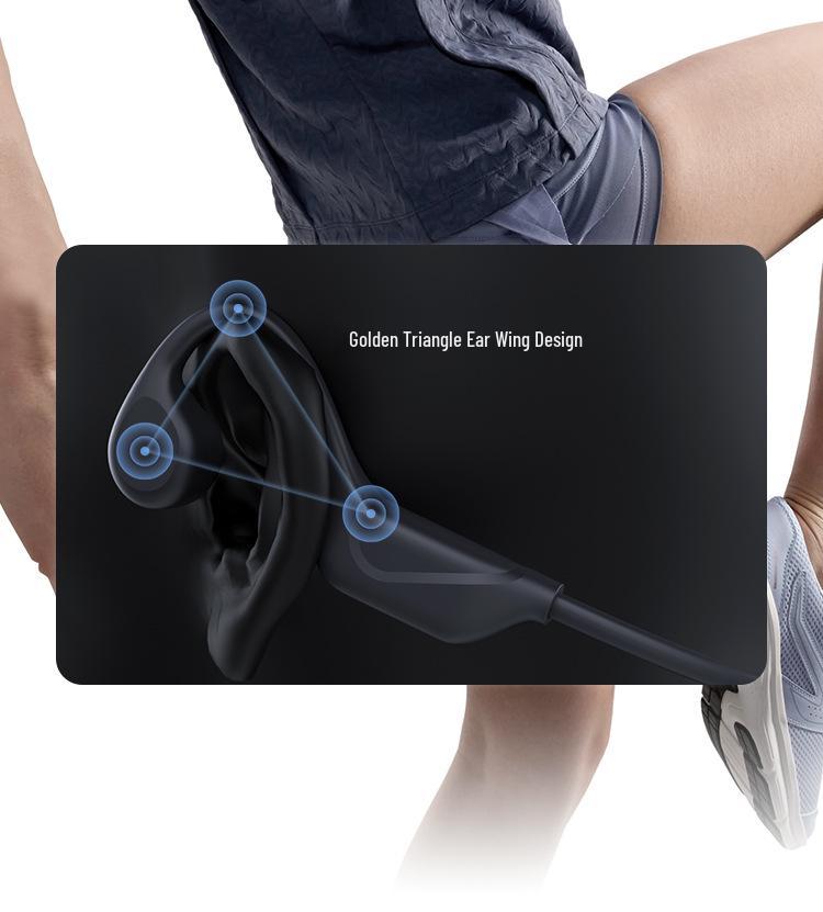 S1 True Bone Conduction Bluetooth Earphones - IPX5 Waterproof, 9h Battery, Ideal for Running & Cycling.
