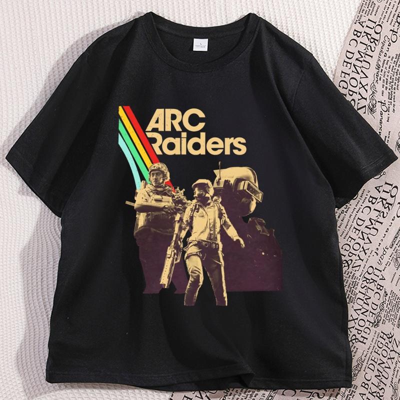 Arc Raiders Tshirt Video Game Cotton Graphic Tee Short Sleeve Crew Neck Y2K Streetwear Funny Style Tee Men Tshirt Clothes