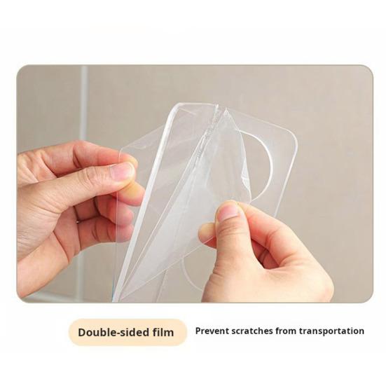 Wall Mounted Acrylic Comb Rack Organizer Easy Installation Space-Saving Design Hair Tool Organizer