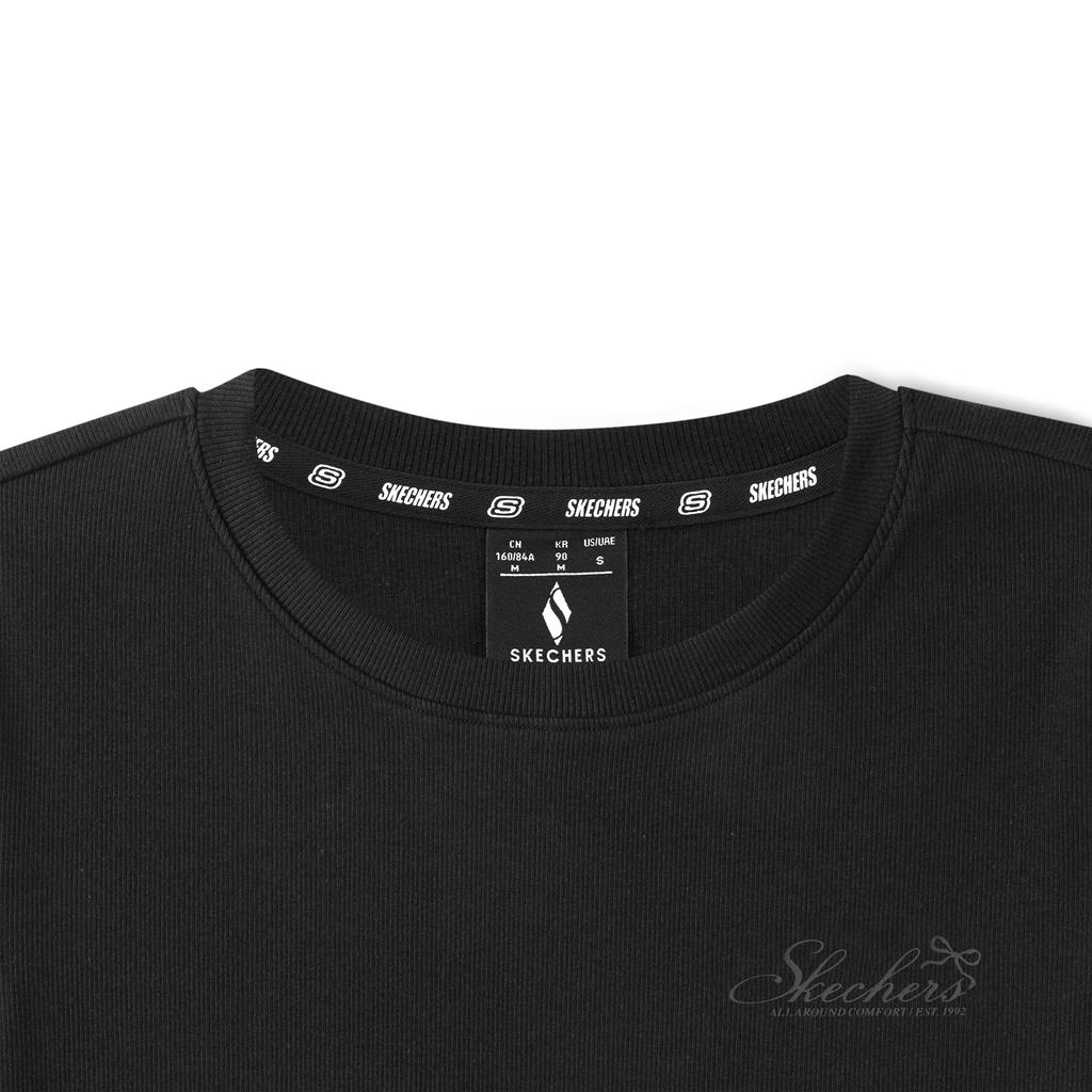Skechers Solid Color Pullover Short Sleeve Breathable T-Shirt Women tops L126W042-0018