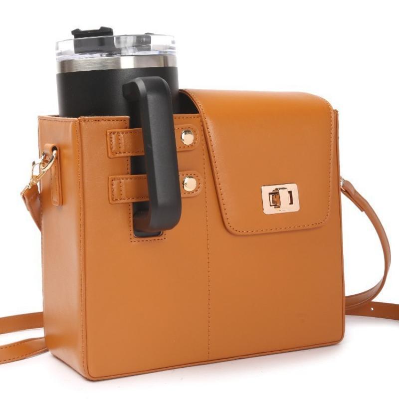 Universal Crossbody 40oz Tumbler Holder Bag Adjustable Strap Water Resistant for Camping Hiking Beach Picnics