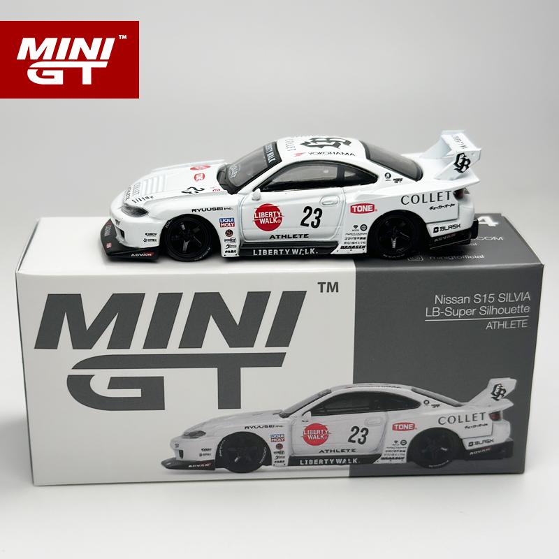 MINIGT 1:64 Nissan LB-ER34 Super Silhouette S15 SILVIA ATHLETE/COLLET MGT Leichtmetall-Automodell 1054 1059