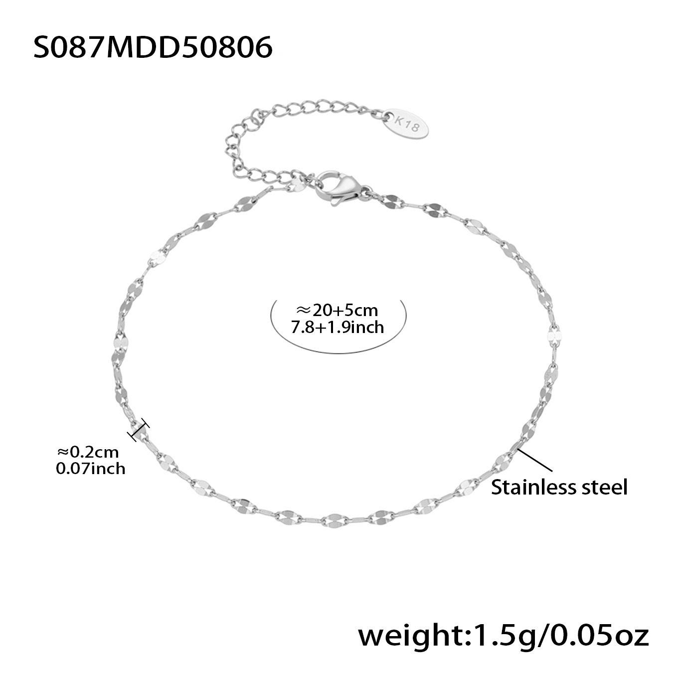 Qiong Yao Zircon Butterfly Tassel Anklet - Stylish, Colorfast Titanium Steel Jewelry