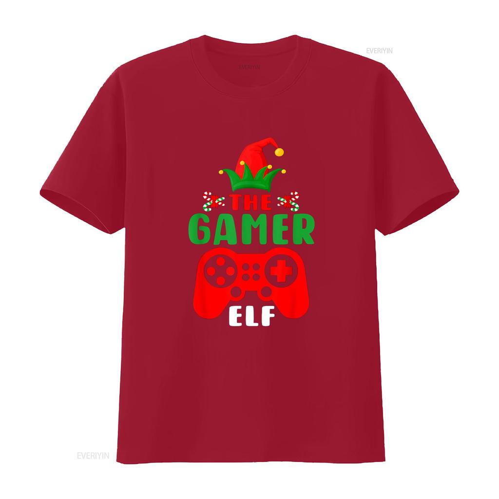 Christmas Elf Gamer Controller Boys Kids T Shirtns Gaming Xmas Shirt vintage Washed designer clothes Soft Comfortable Casual