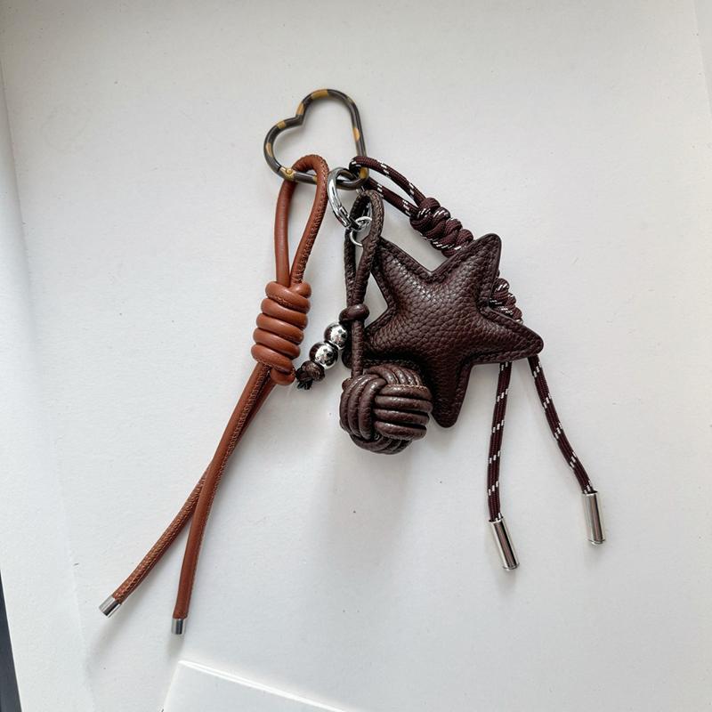 1 st Stjärna Fauxläder Handgjord Mini Ryggsäck Hängande Handväska Hänge Väska Hängen Väskor Tillbehör