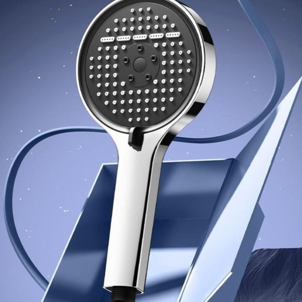 Plastic Shower Head Large Panel High-pressure Super Powerful Shower Head 6 Mode Adjustable Easy Install Shower Spray Nozzle
