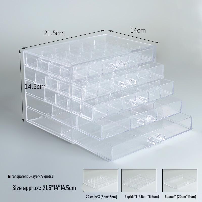 Multi-layer Dustproof Jewelry Storage Box for Earrings and Ornaments