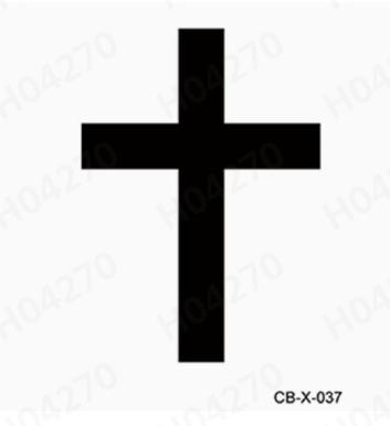Cross Temporary Sticker for Body 1 Count