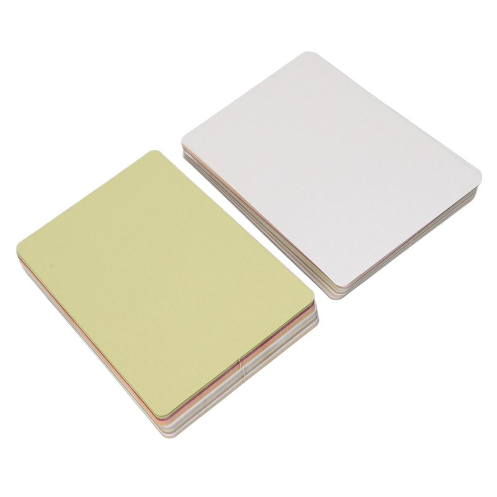 100Pcs Pearlescent Card Stock Round Corner 15x10CM Hard Natural Texture Rubber Stamp Card Paper for