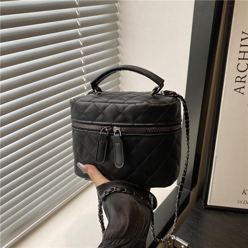 Mini small bag new fashion diamond chain messenger bag versatile popular portable bucket bag