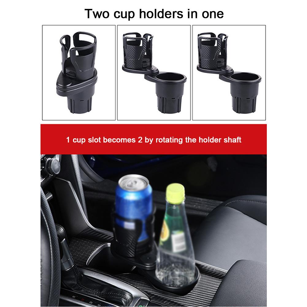 2 In 1 Car Cup Holder Expander with Adjustable Base Multifunctional Bottle Holder Extender Vehicle-Mounted Slip-proof Cup Holder