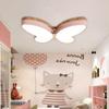 Modern wood butterfly ceiling light chandelier Room Bedroom Boys And Girls Baby Cute kids ceiling light lights