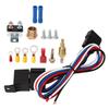 12V Electric Radiator Fan Thermostat Control Relay Wire Kit Complete for Cars Trucks Buses