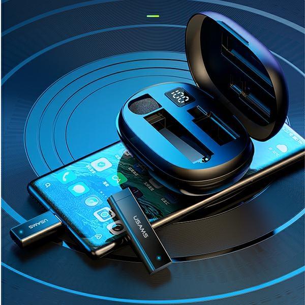 Usams Bezprzewodowy Mikrofon Krawatowyenc 2.4G Wireless Lavalier Microphone Lightning Zb244Mkf01 (Us-Zb244)