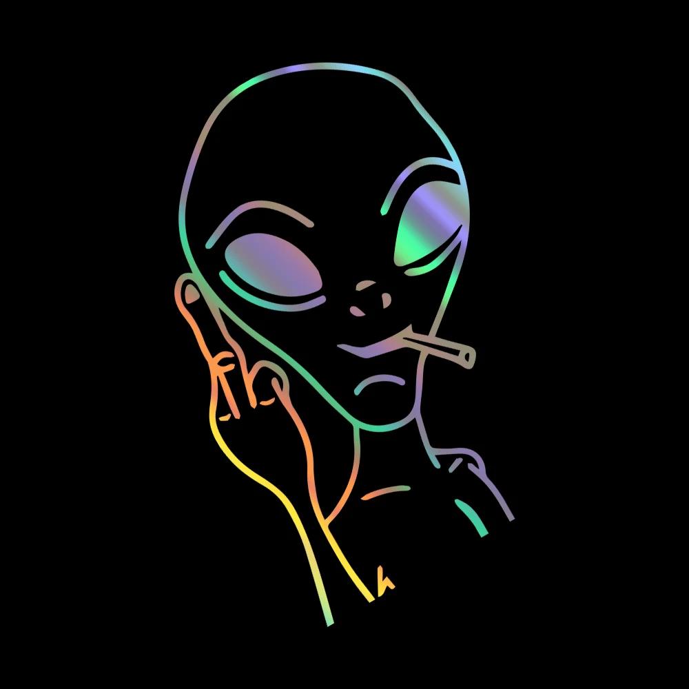 

Alien Car Styling Reflective PVC Stickers Auto Whole Body Window Windshield Stickers Vehicles Motorcycle Exterior Accessories 1pc