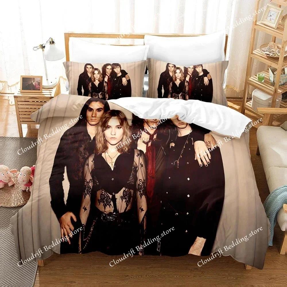 3D Printed Maneskin Bedding Set Pillowcase Duvet Cover  Double Twin Full Queen King Adult Boys Bedclothes Quilt Cover026