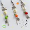 Y2K Sweet Bowknot Fruit Star Beaded Phone Chain Aesthetic Phone Lanyard Girly Cute Ins Style Keychain Pendant For Girls Gift