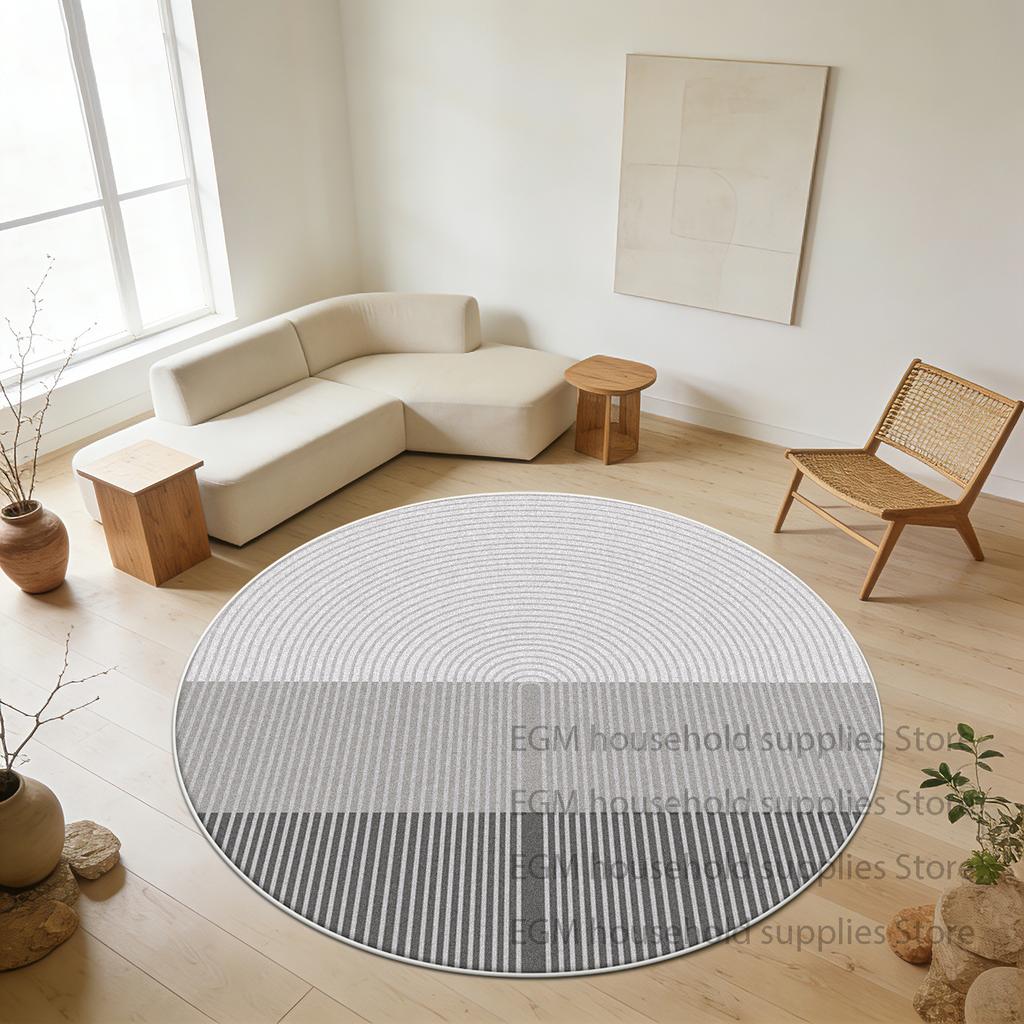 Modern Style Rugs Minimalist Living Room Decoration Bedroom Round Soft Carpet Anti-slip Bedside Lounge Washable Floor Mat Study